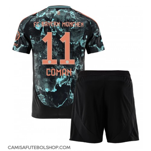 Camisa de time de futebol Bayern Munich Kingsley Coman #11 Replicas 2º Equipamento Infantil 2024-25 Manga Curta (+ Calças curtas)